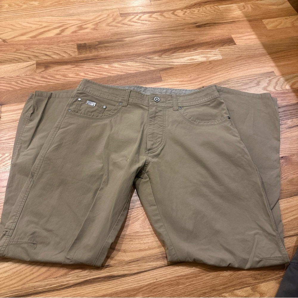 Lot of 2 Kuhl Revolvr Vintage Patina Dye Beige Gray Hiking Pants Outdoor Men 34 - Picture 4 of 16